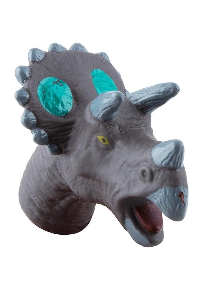 Daiso دمى أصابع الديناصورات من دايسو - مجموعة ملونة من 2 للأطفال للعب التخيلي - Image 3